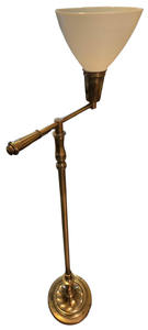 lot 376 image: Heavy Swing Arm Brass Lamp