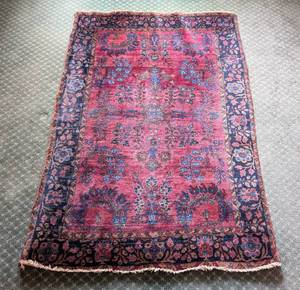 lot 49 image: Vintage Red Wool Persian Rug