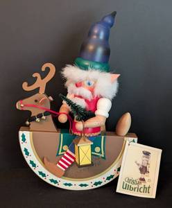 lot 52 image: Signed Christian Ulbricht Rocking Reindeer and Santa