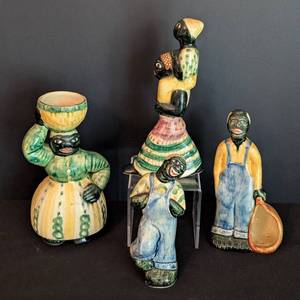 lot 44 image: Shearwater Pottery Black Americana Figurines