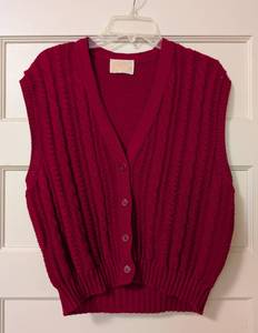 lot 222 image: Pendleton Red Wool Button Up Vest