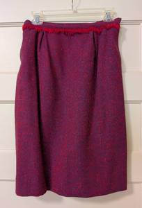 lot 227 image: Vintage Magenta Wool Skirt