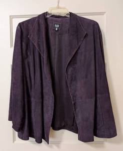 lot 229 image: Eileen Fisher Purple Suede Jacket