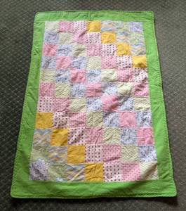 lot 232 image: Small Colorful Vintage  Flannel Quilt