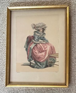 lot 269 image: La Belle et Tendre Lyonnaise Print by Jean-Antoine Watteau