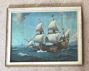 lot 270 image: Mayflower II Lithograph Print by Hervey Garrett Smith
