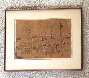 lot 331 image: State Fair Original Watercolor by Alice E. Hugy