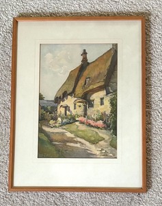 lot 336 image: English Cottage Lithograph Print by Nicolas Markovitch
