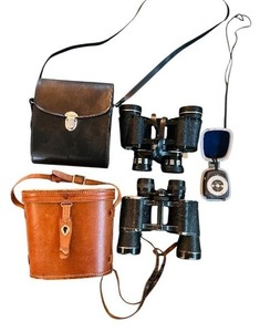 lot 367 image: Vintage Binoculars and Vintage Gossen Pilot Analog Photography Light Meter