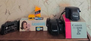 lot 366 image: Vintage Canon A35 F Film Camera and More