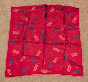 lot 248 image: Coach Magenta Silk Hangtag Scarf