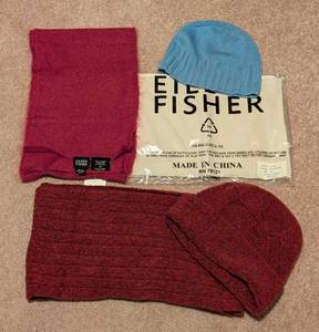 lot 249 image: Eileen Fisher Hats and Scarves