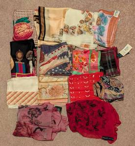 lot 311 image: Assorted Silk Scarves by Ralph Lauren and More