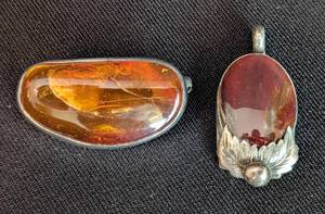 lot 330A image: Vintage Sterling Silver Brooch and Pendant