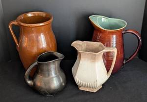 lot 355 image: Assorted Vintage Stoneware Pitchers