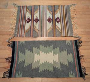 lot 356 image: Pair of Woven Wool Textiles