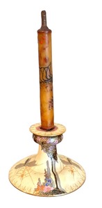 lot 37B image: Antique Crown Devon Fieldings Art Nouveau Porcelain Candle Holder