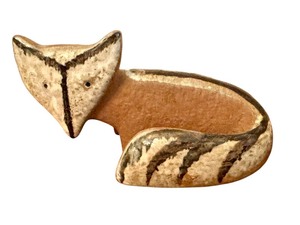 lot 48B image: Vintage Gustavsberg Sweden Vintage Ceramic Fox Figurine
