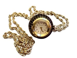 lot 390 image: Vintage Caravelle Necklace Watch with 24-Inch Chain