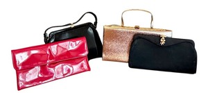 lot 413 image: Collection of 4 Vintage Handbags including Red Patent Leather