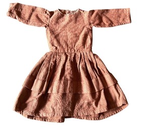 lot 416 image: Antique Hand Sewn Wool Childs Dress with Button Details