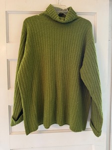 lot 418 image: Eileen Fisher 3X Wool Nylon Boucle Rib Turtleneck Sweater