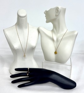 lot 36J image: 10k Petite Locket Necklace and Gold-Filled Jewelry Items