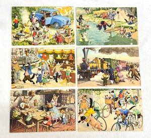 lot 92J image: Set of 6 Vintage Mainzer Postcards by Max Kunzli
