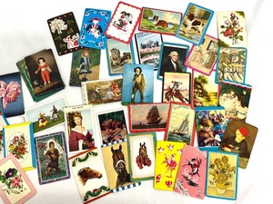 lot 102J image: Collection of Vintage Trading Cards with Illustrations