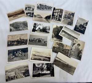 lot 107J image: Collection of 20 Vintage Real Photo Postcards with Historical Scenes and Native American Imagery