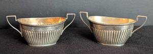 lot 425 image: Pair of Gorham Sterling Silver Sugar Bowls