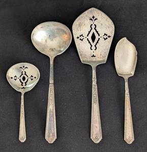 lot 7E image: Gorham Princess Patricia Sterling Silver Serving Utensils