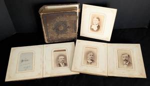 lot 433 image: Antique Album and Portraits