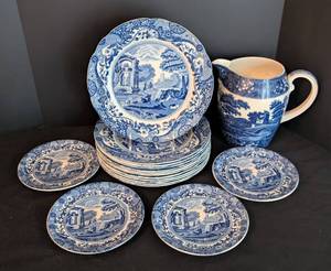 lot 467 image: Assorted Blue and White Spode Dishes