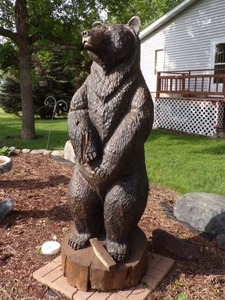 lot 10 image: Bear carving