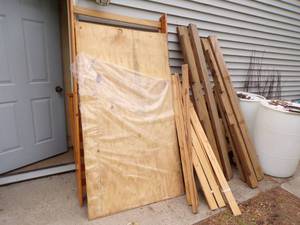 lot 92 image: Pair of Wooden Bunkbeds