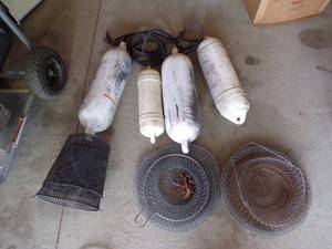 lot 99 image: Boat Bumpers, Fish Baskets, Minnow Trap
