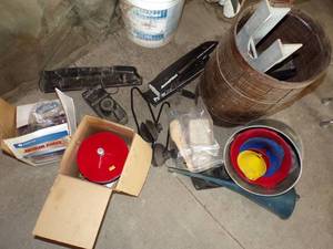 lot 122 image: Marine Parts lot and Funnels