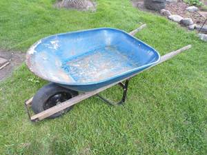 lot 147 image: Blue Wheelbarrow