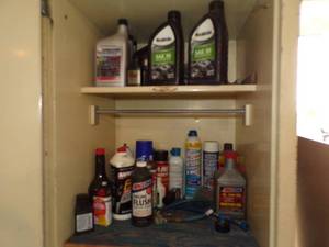lot 205 image: Top 2 Shelves - Auto Fluids- See Pictures