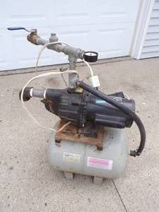 lot 250 image: 12 HP Shallow Well Jet Pump and Pressure Tank
