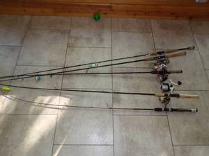 lot 296 image: Fishing Poles - 5 Open Face