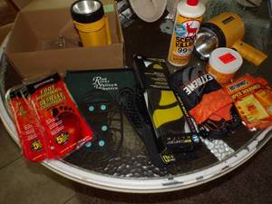 lot 352 image: Hunting Assortment - Ice Cleats, Hand and Foot Warmers, Spot Light