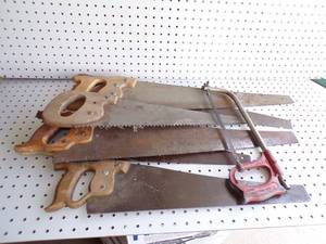 lot 409 image: Group of Hand Saws