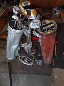 lot 435 image: Vintage Golf Cadet and Pair of Golf Bags