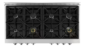 lot 7 image: Ancona Commercial Style 48 in. Slide-In Gas Cooktop in Stainless Steel with 8 Burners