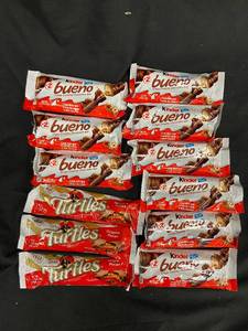 lot 7 image: BB1 - Collection of Kinder Bueno and Turtles Chocolate Bars