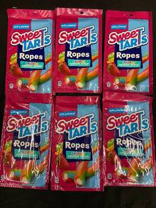 JJ1 - Lot of 6 Sweet Tarts Ropes Twisted Rainbow Punch Packs