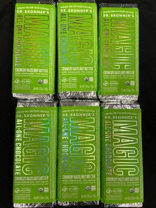 lot 36 image: VV1 - Set of 6 Dr. Bronners Magic All-One Chocolate Crunchy Hazelnut Butter Bars