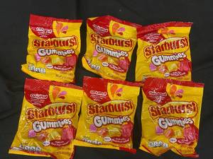 lot 77 image: FF2 - Set of 6 Starburst Gummies Candy Bags